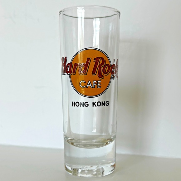 Hard Rock Cafe Hong Kong China Collectible Tall Shot Glass Barware Souvenir - Picture 1 of 6